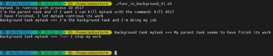 background task test